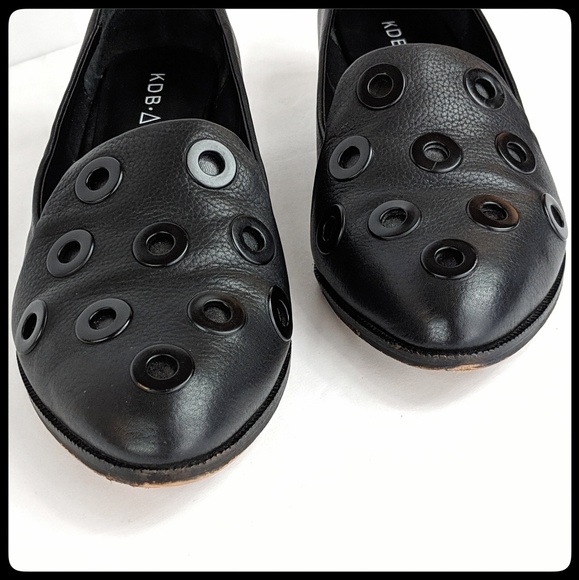Kelsi Dagger (Anthropologie) black leather loafers - Picture 2 of 5
